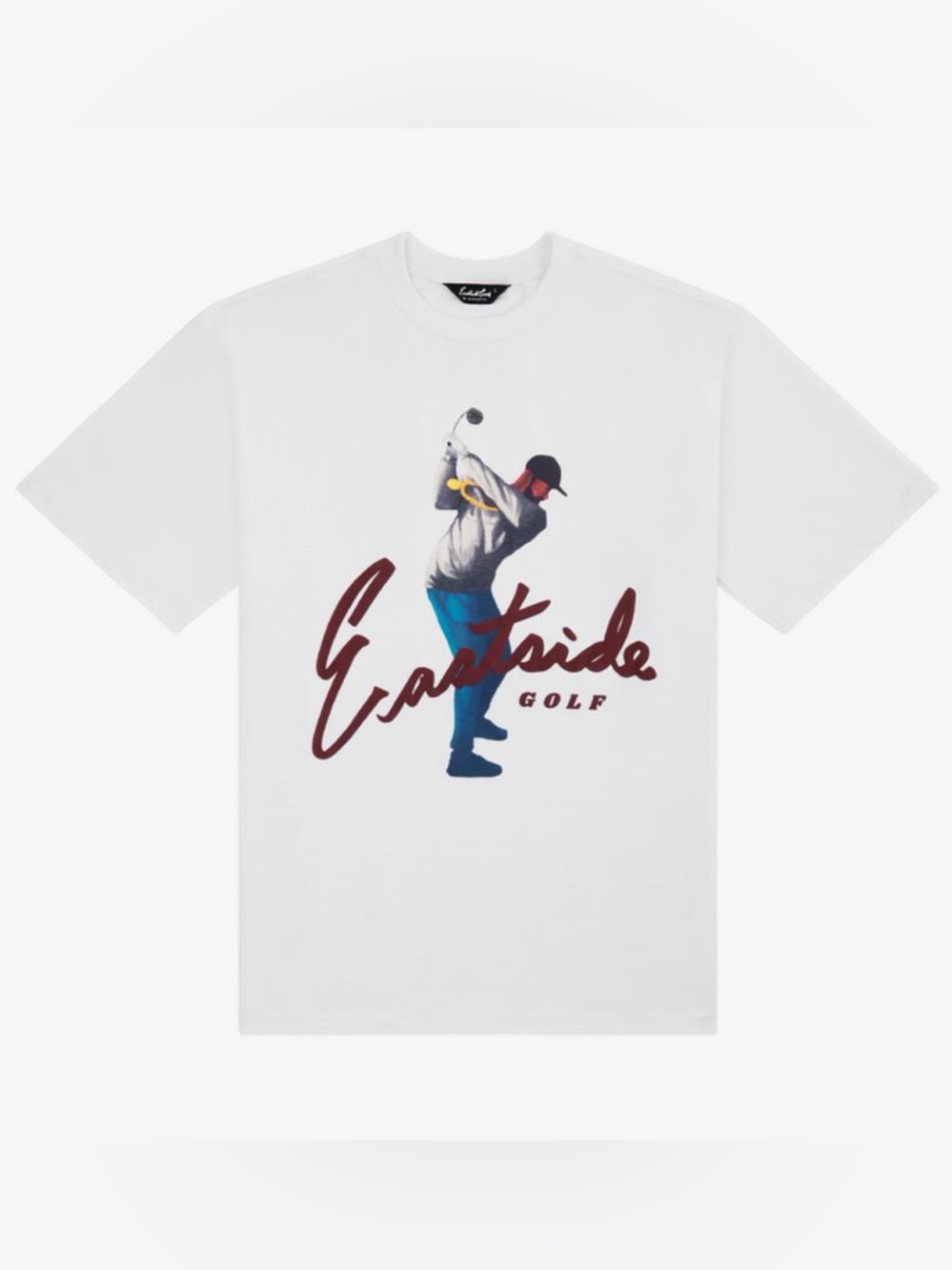 NWT Eastside Golf Swingman white short sleeve t shirt size large graphic heavy